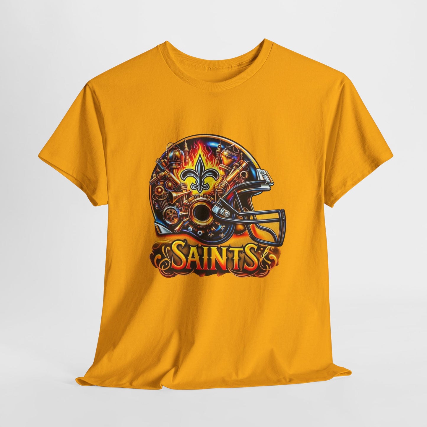 Sports Saints Football Helmet #2 Unisex Heavy Cotton Tee