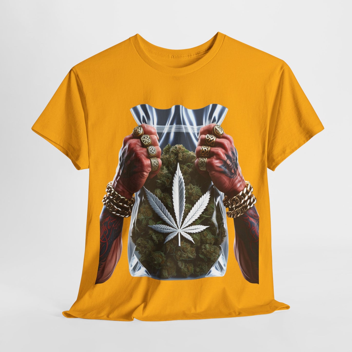420 Silver Weed Bag Unisex Heavy Cotton Tee - 312tshirts 2
