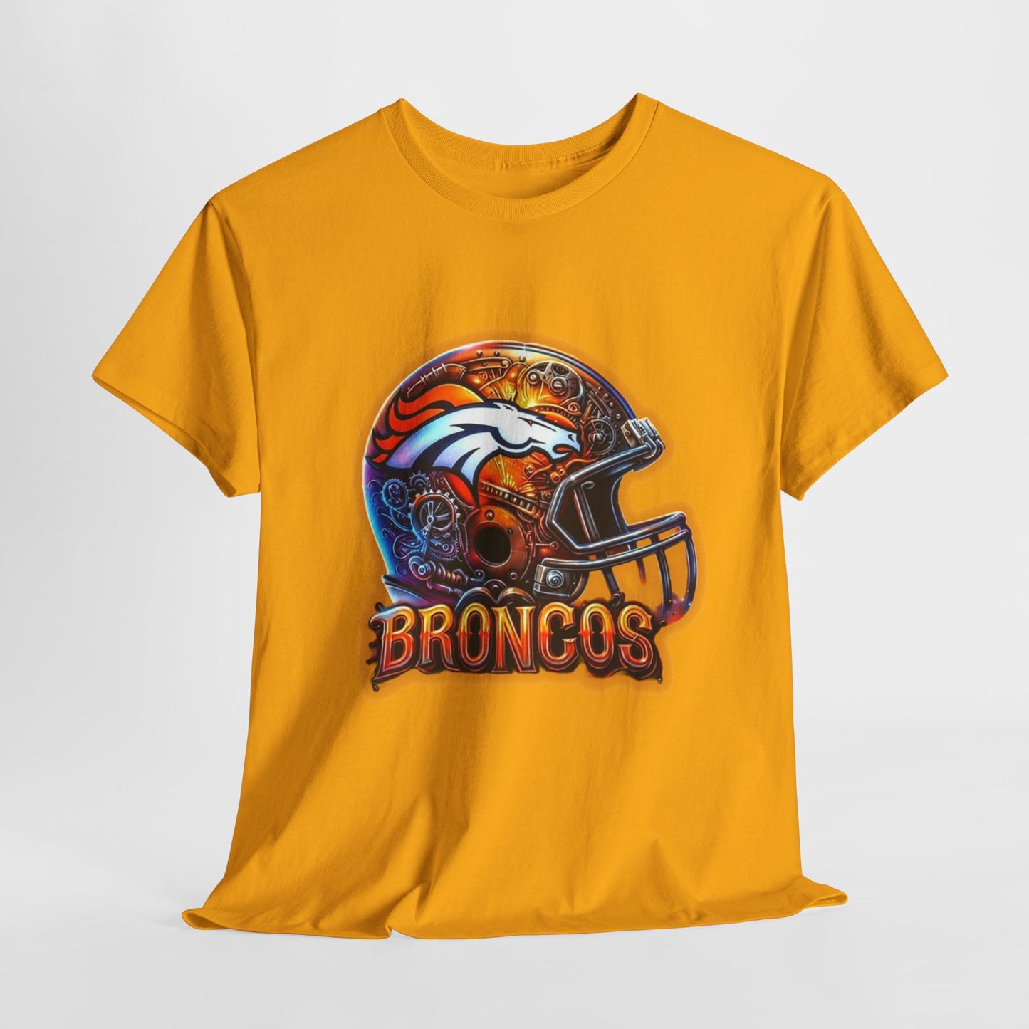 Sports Broncos Football Helmet #2 Unisex Heavy Cotton Tee