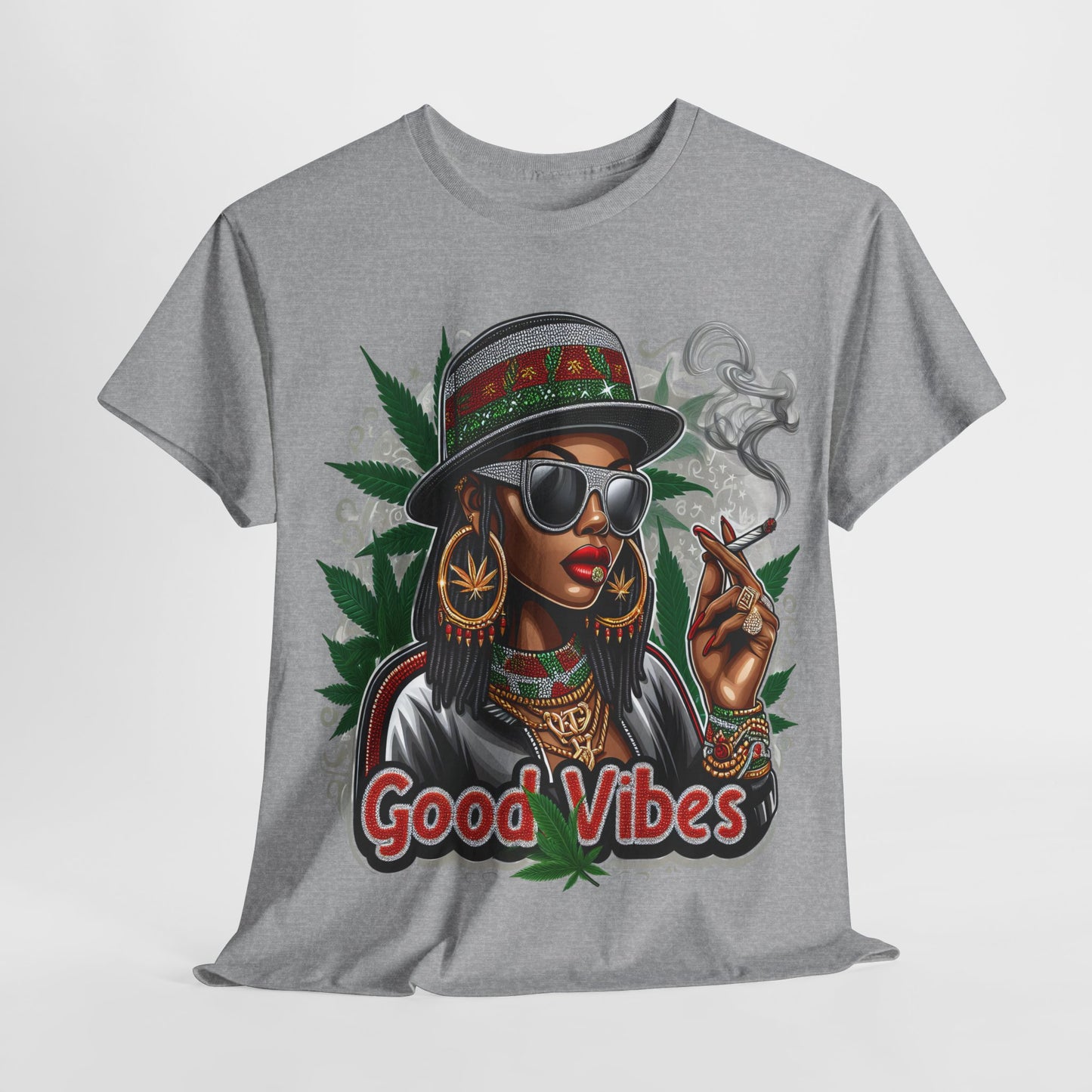420 Good Vibes Woman #1 Unisex Heavy Cotton Tee - 312tshirts 2