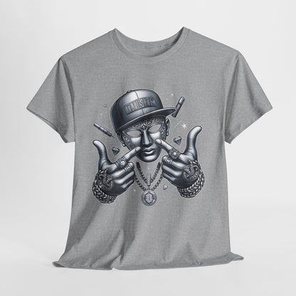 Silver Mask with Diamonds & Chains #5 Unisex Heavy Cotton Tee - 312tshirts 2