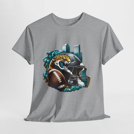 Sports Jaguar Football Helmet #26 Unisex Heavy Cotton Tee