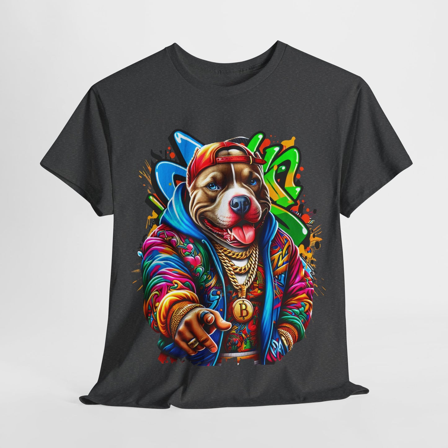 Graffiti Fashionable Pitbull Unisex Heavy Cotton Tee - 312tshirts 2