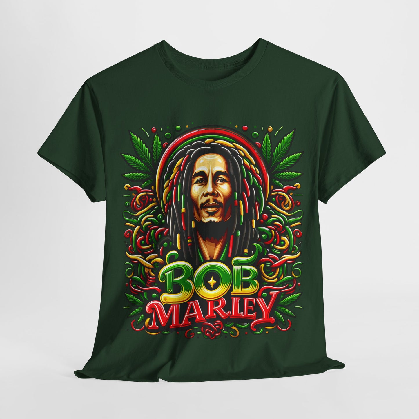 Rasta Reggae Marley #3 Unisex Heavy Cotton Tee - 312tshirts 2