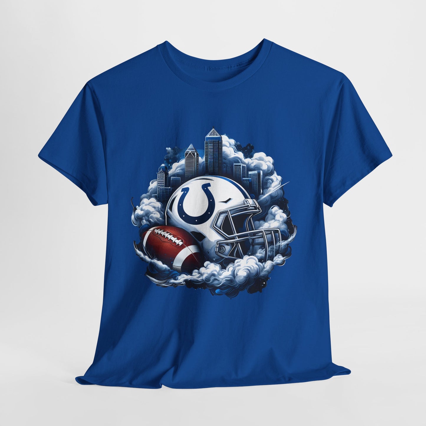Sports Colts Football Helmet #1 Unisex Heavy Cotton Tee