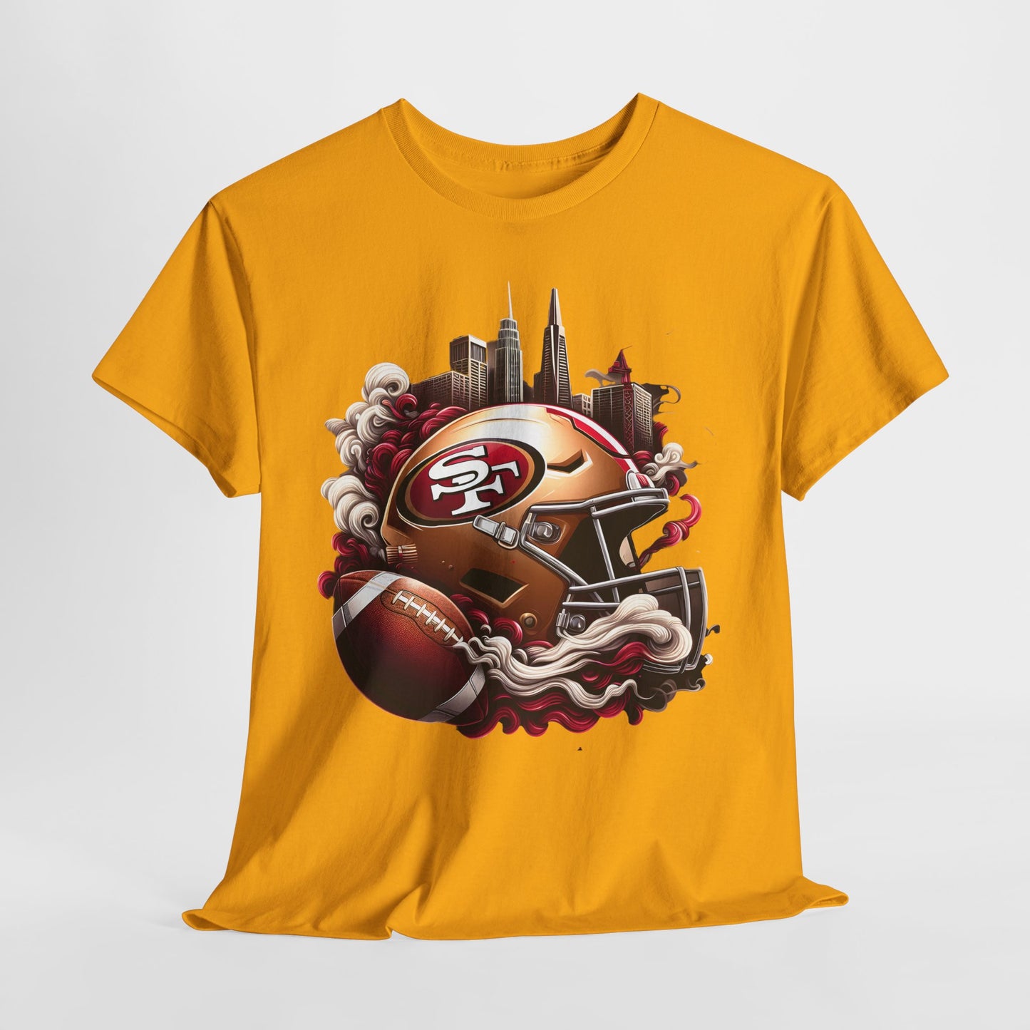 Sports 49ers Football Helmet #1 Unisex Heavy Cotton Tee