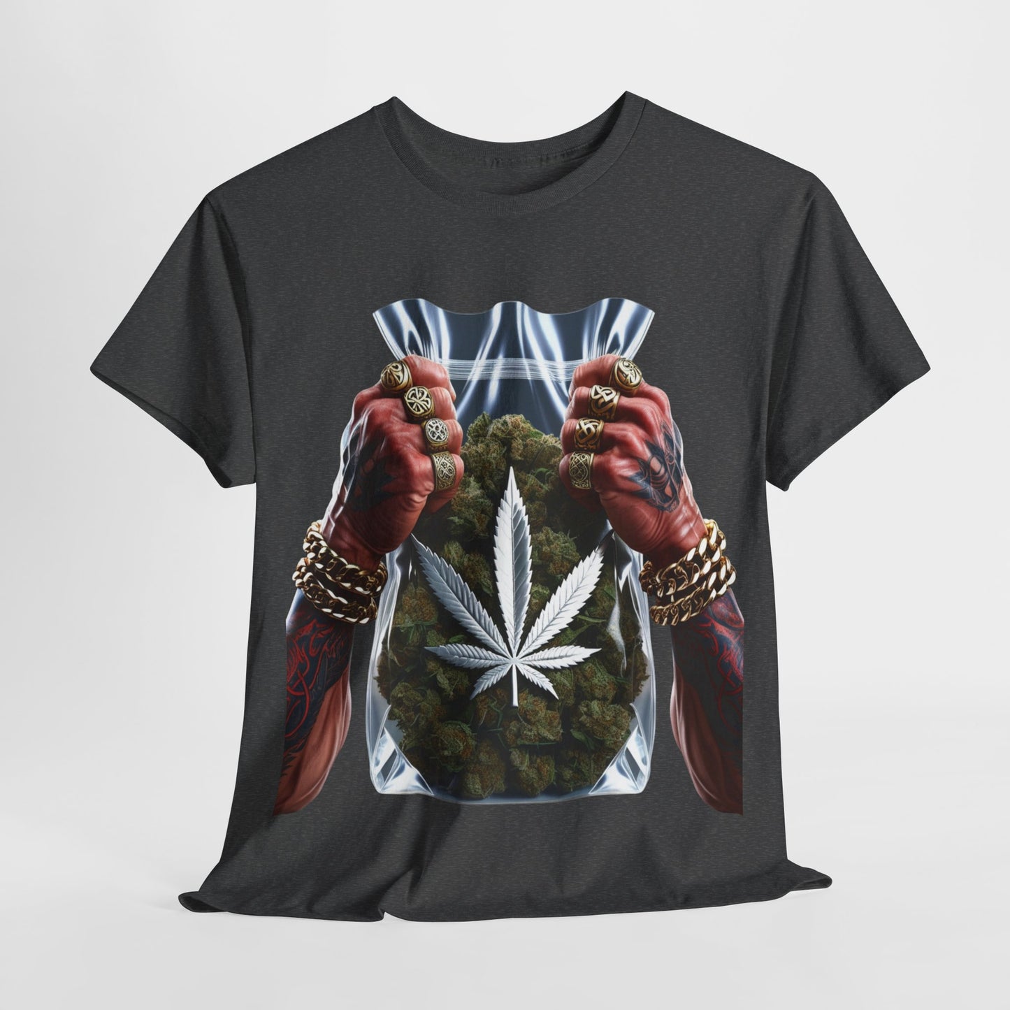 420 Silver Weed Bag Unisex Heavy Cotton Tee - 312tshirts 2