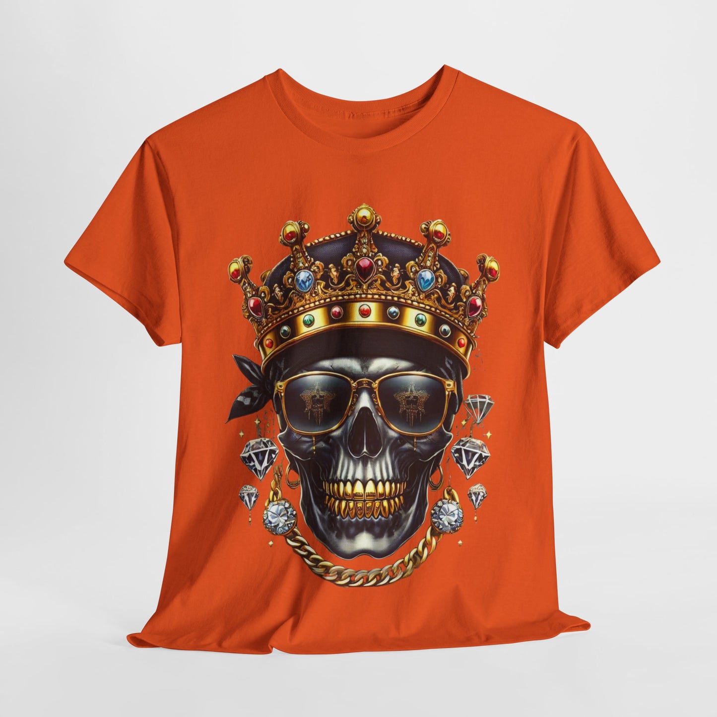 Gold Crown Skull Unisex Heavy Cotton Tee - 312tshirts 2