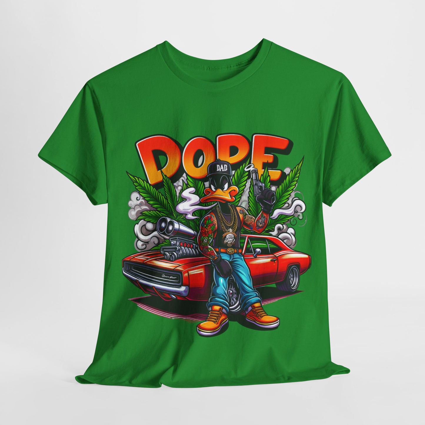 420 Dope Vibes Gangsta Duck #9 Unisex Heavy Cotton Tee