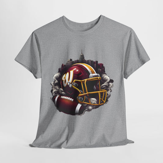 Sports Commanders Football Helmet #1 Unisex Heavy Cotton Tee
