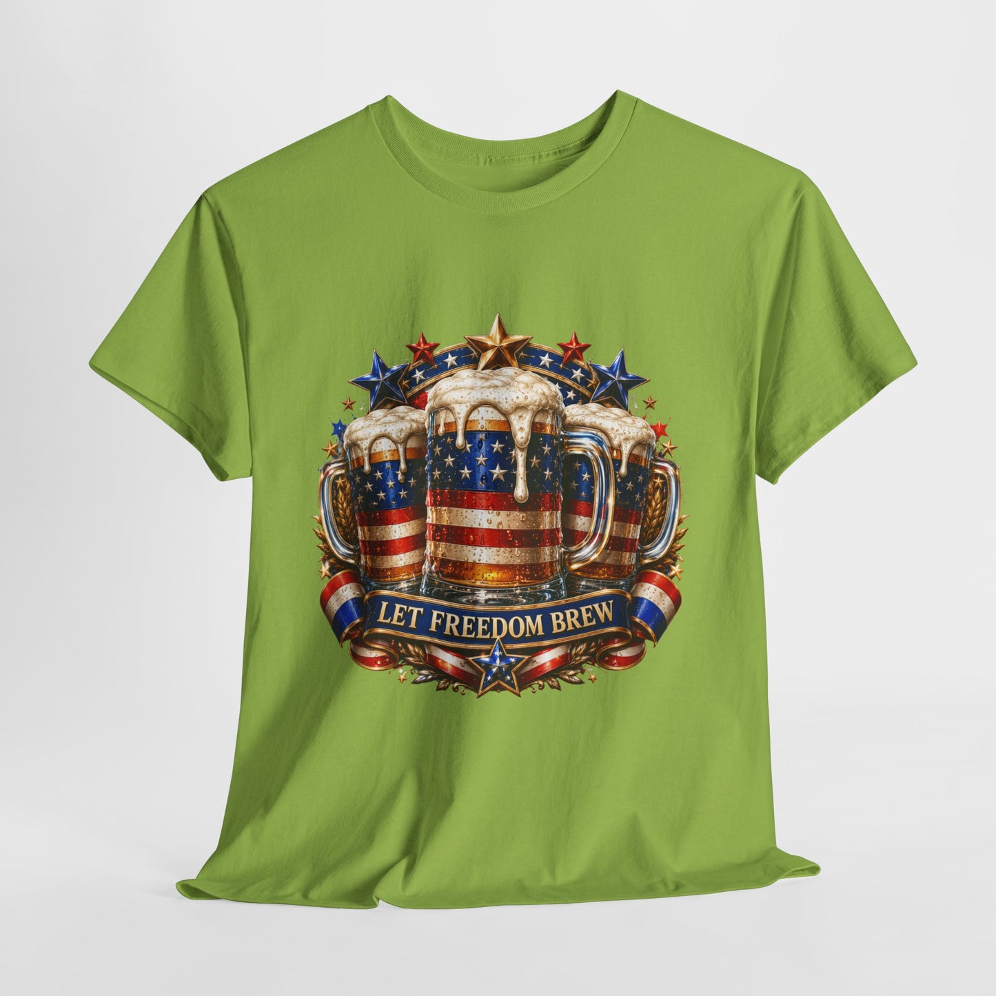 American Flag Mugs #1 Unisex Heavy Cotton Tee