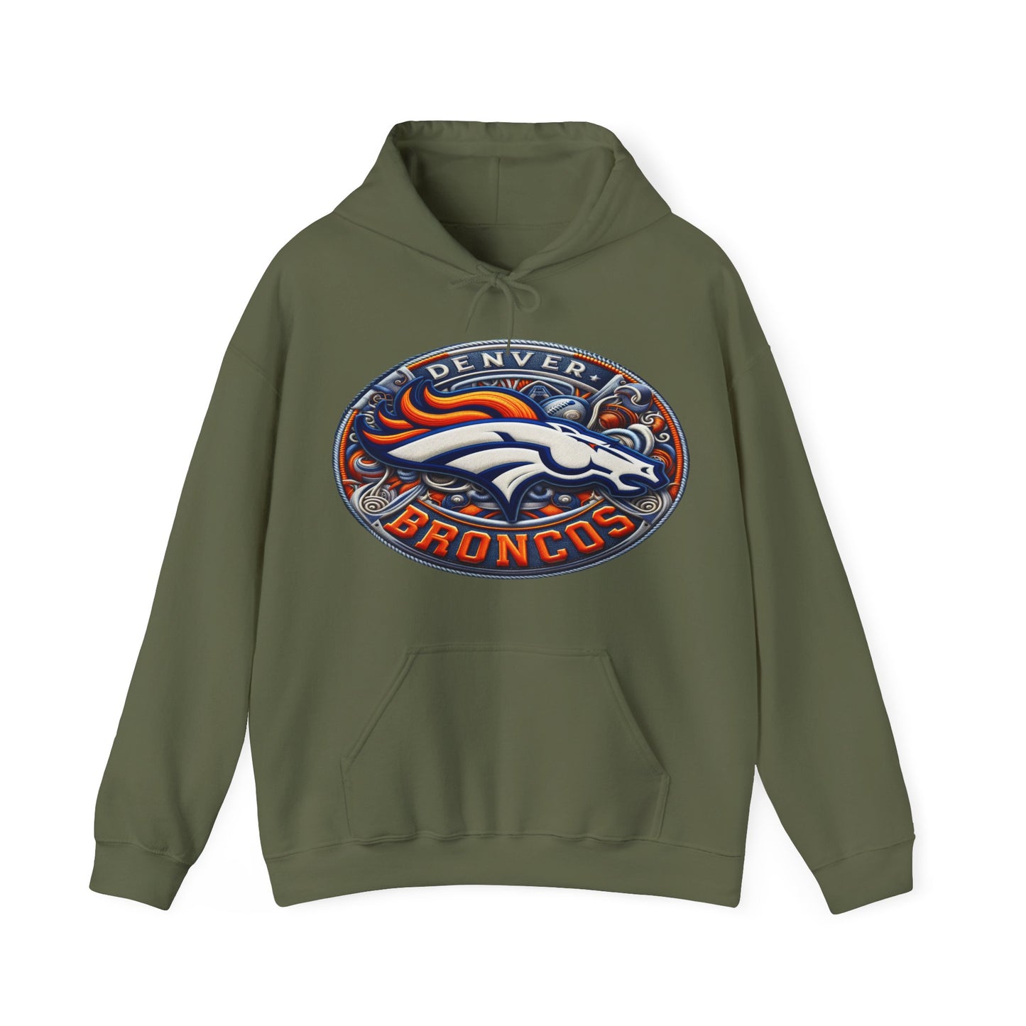 Sports Broncos Football Logo #1 Unisex Heavy Sweatshirt Hoodie