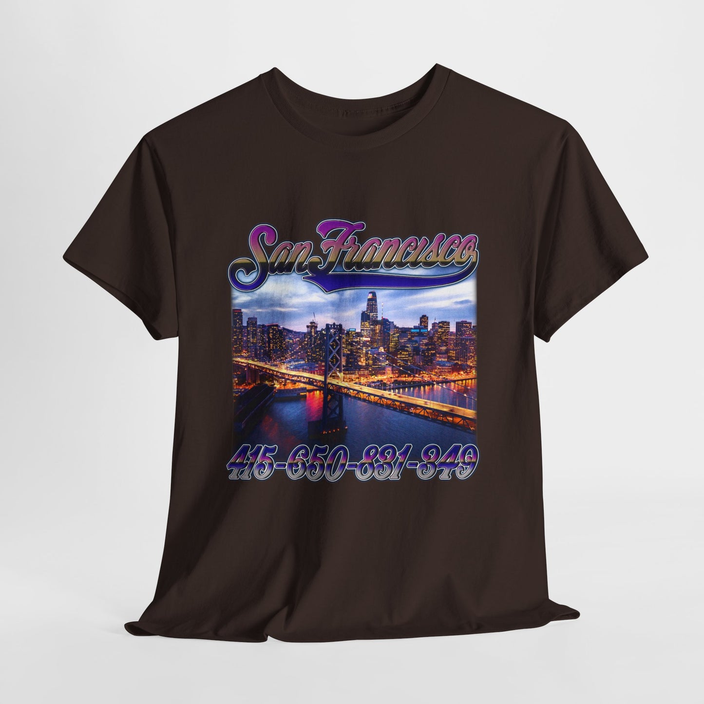 San Francisco City Area Codes Unisex Heavy Cotton Tee