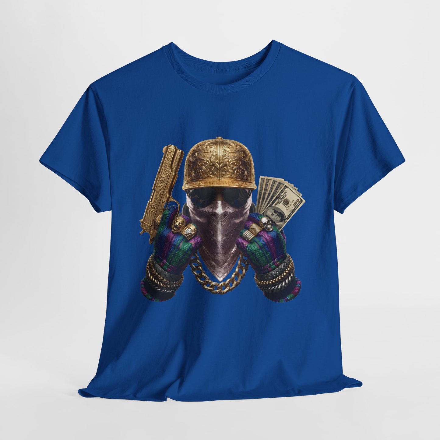 Street Mask & Blue Hands Unisex Heavy Cotton Tee