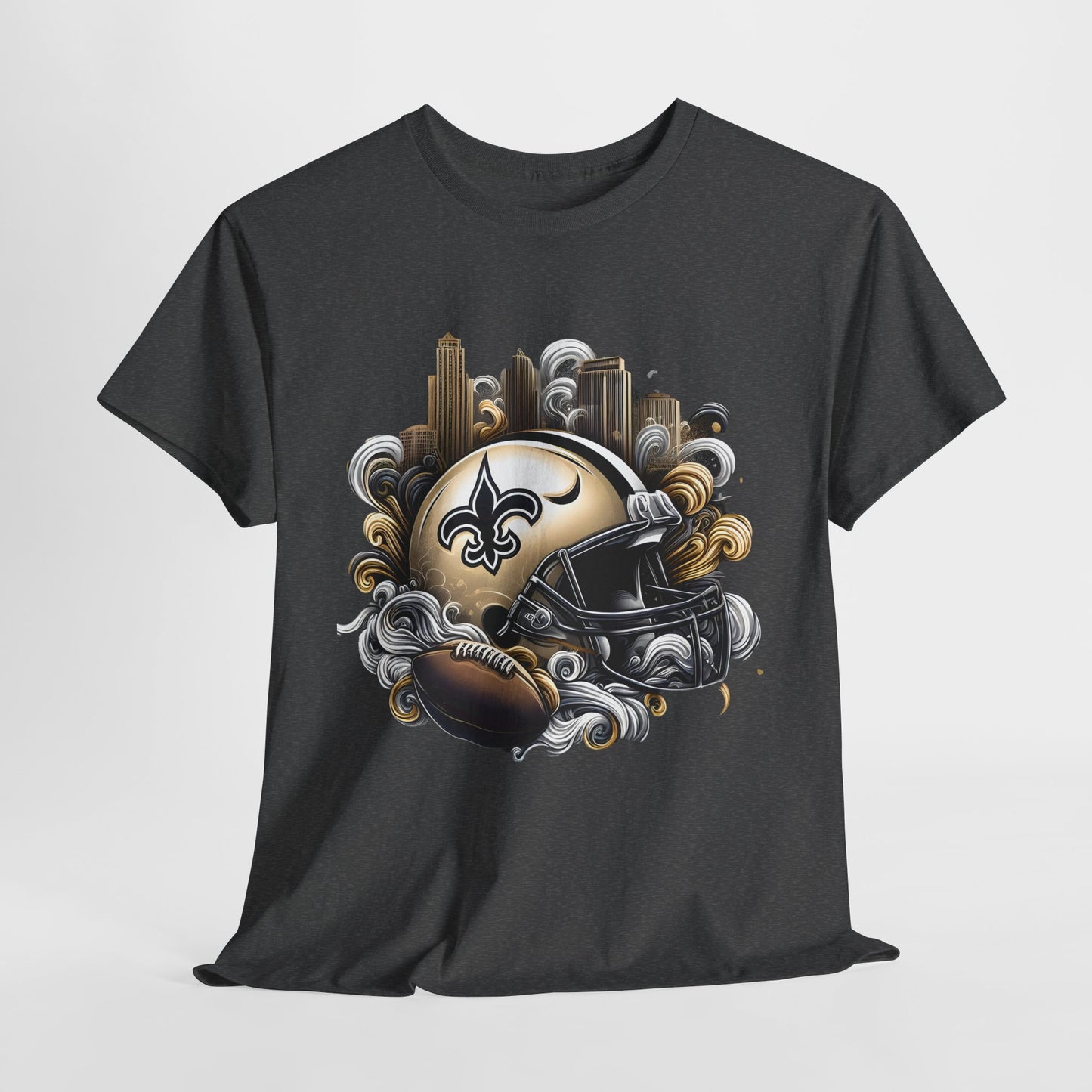 Sports Saints Football Helmet #1 Unisex Heavy Cotton Tee