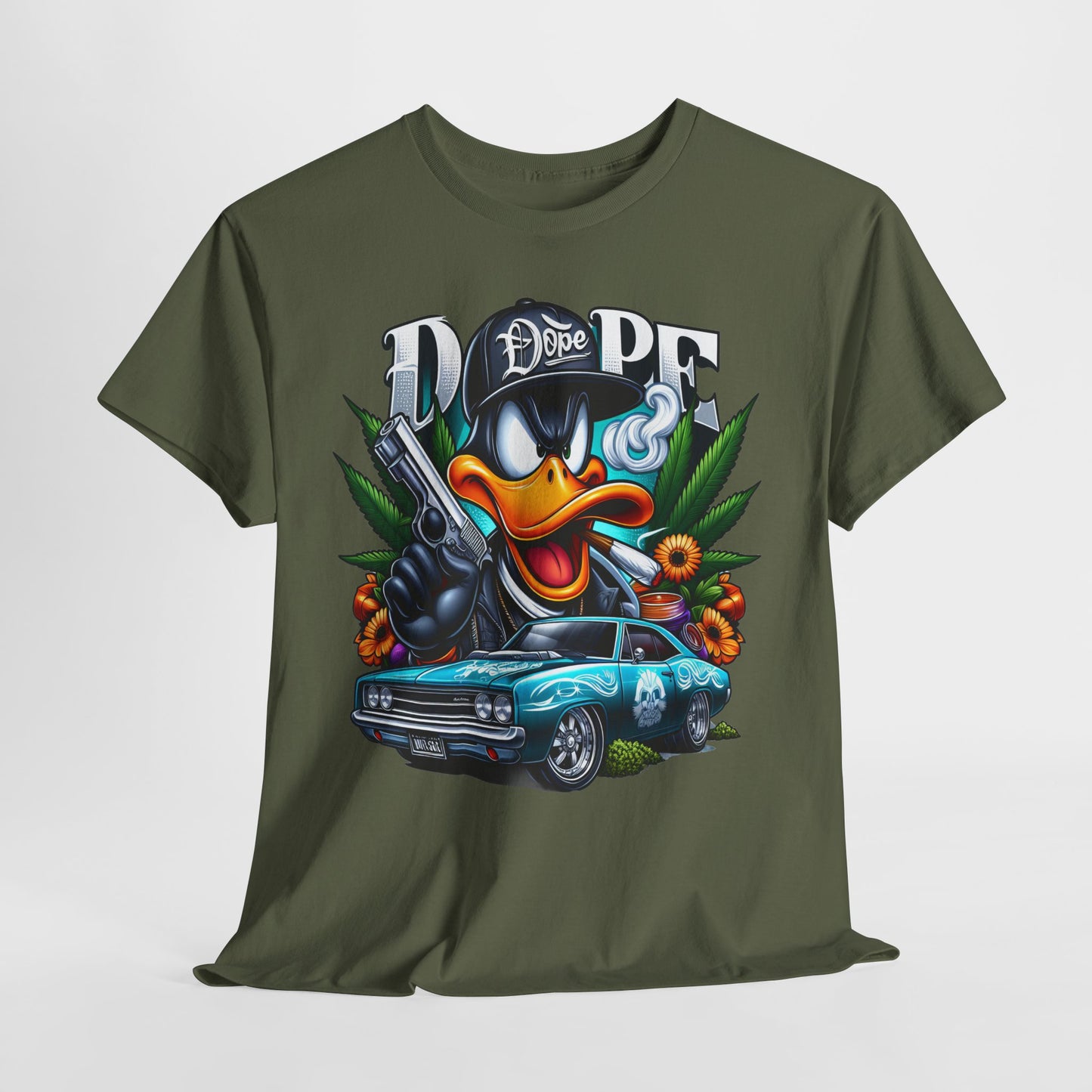 420 Dope Vibes Gangsta Duck #4 Unisex Heavy Cotton Tee - 312tshirts 2