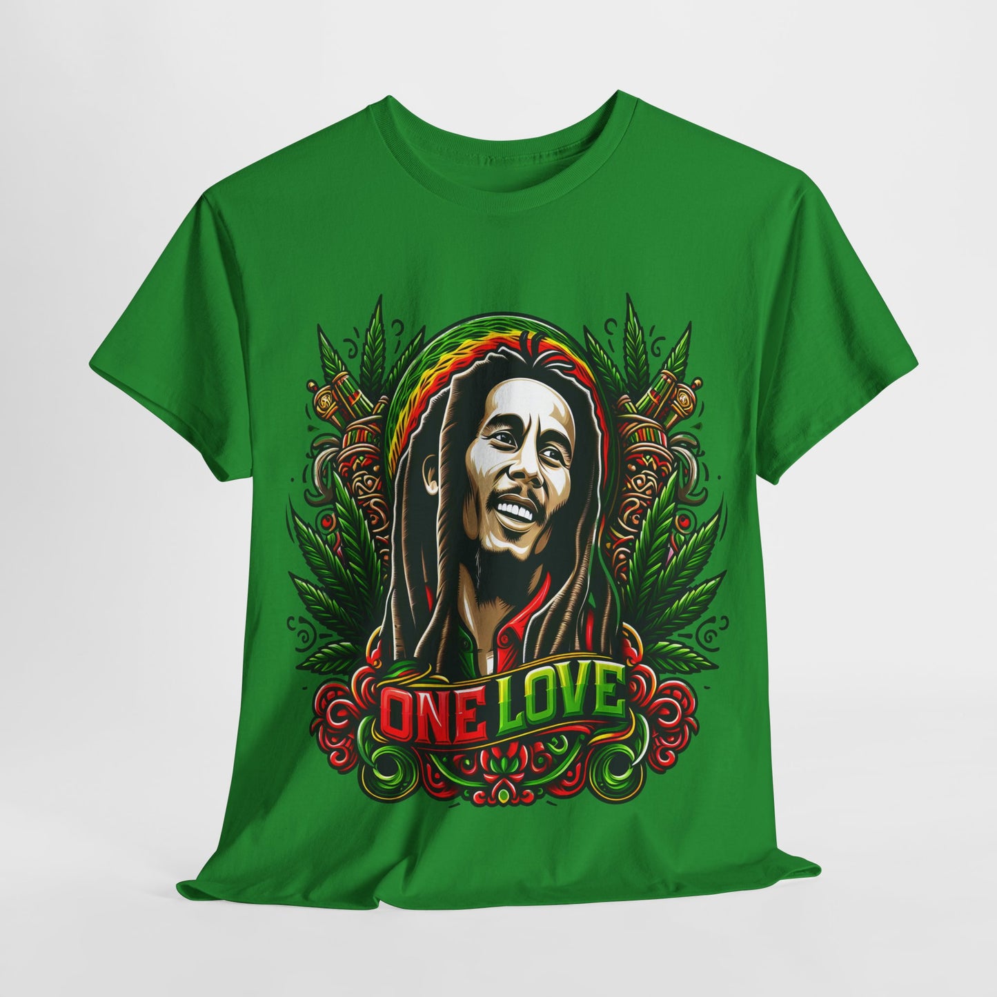 Rasta Reggae Marley #1 Unisex Heavy Cotton Tee - 312tshirts 2