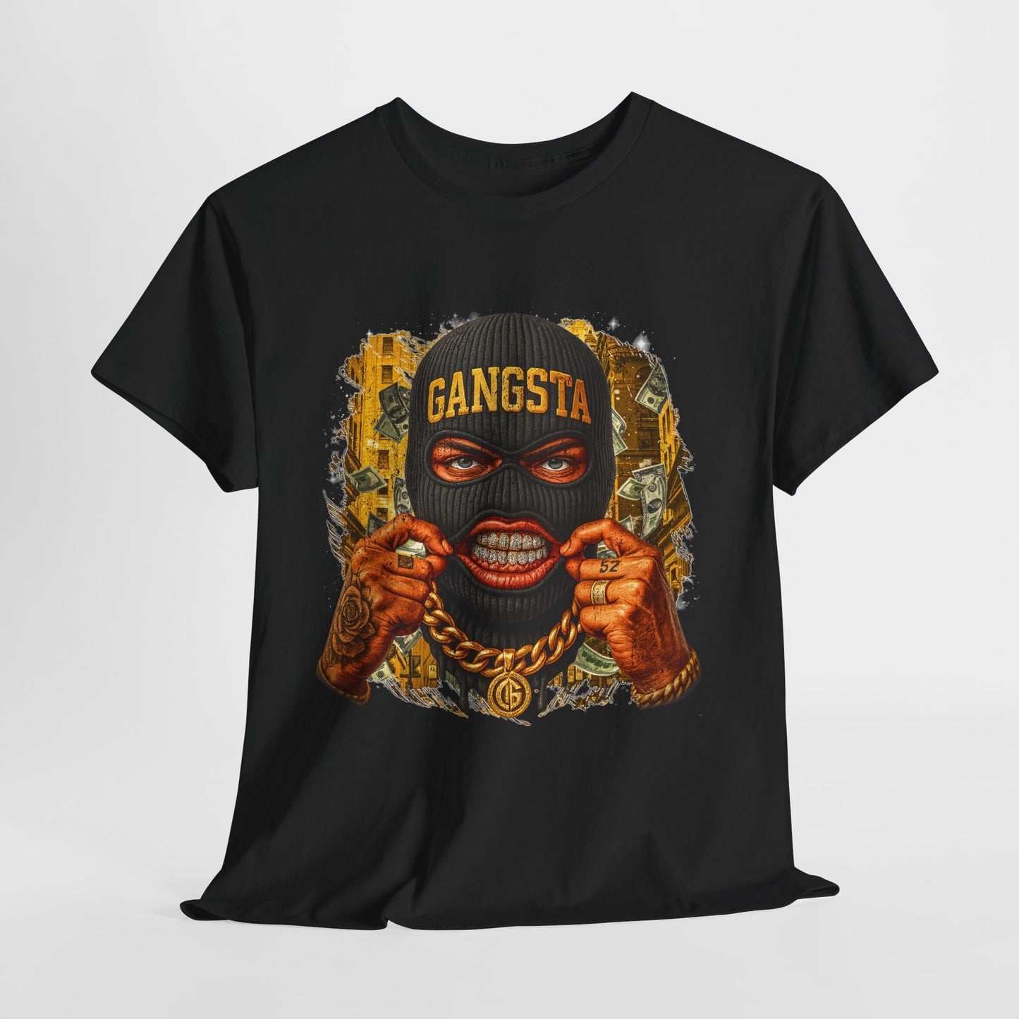 Gangsta Mask #1 Unisex Heavy Cotton Tee - 312tshirts 2