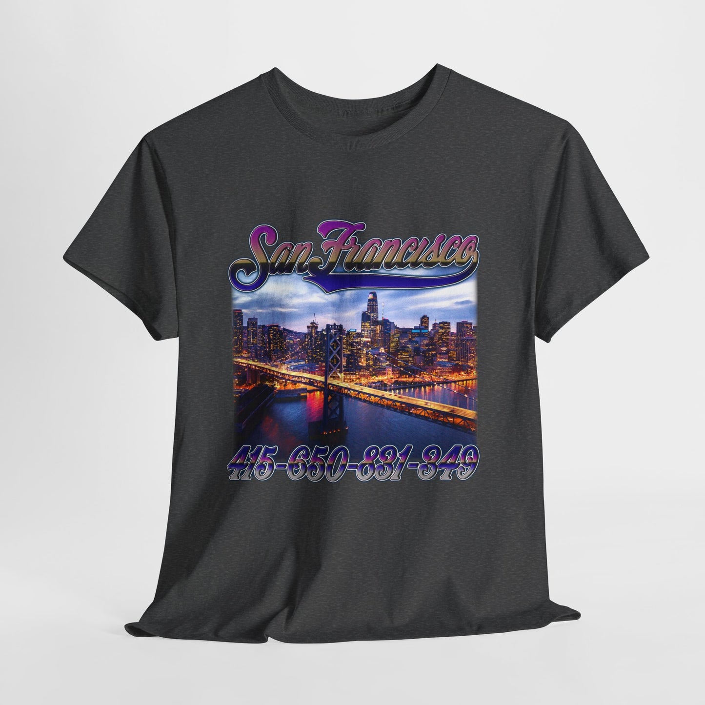 San Francisco City Area Codes Unisex Heavy Cotton Tee
