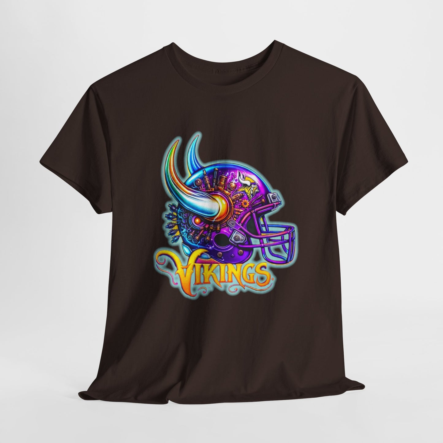 Sports Vikings Football Helmet #2 Unisex Heavy Cotton Tee