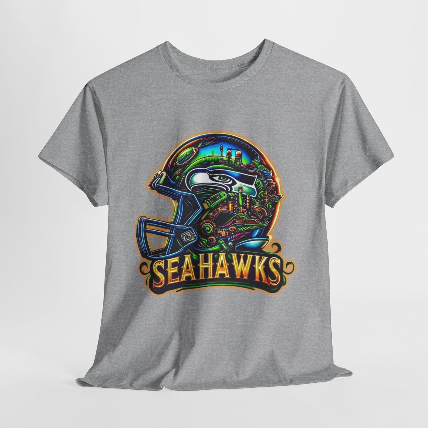 Sports Seahawks Football Helmet #2 Unisex Heavy Cotton Tee