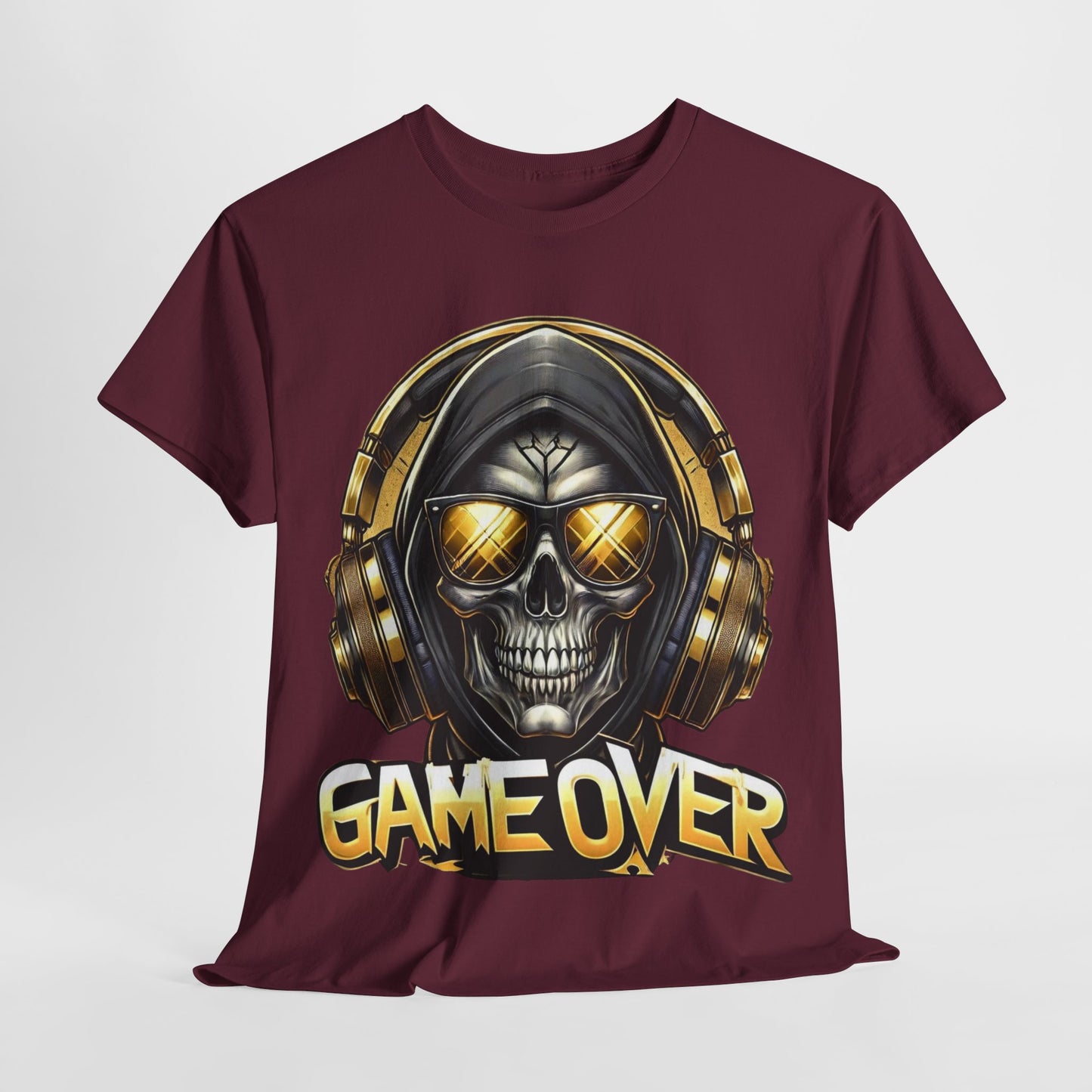 Game Over Skull #1 Unisex Heavy Cotton Tee - 312tshirts 2