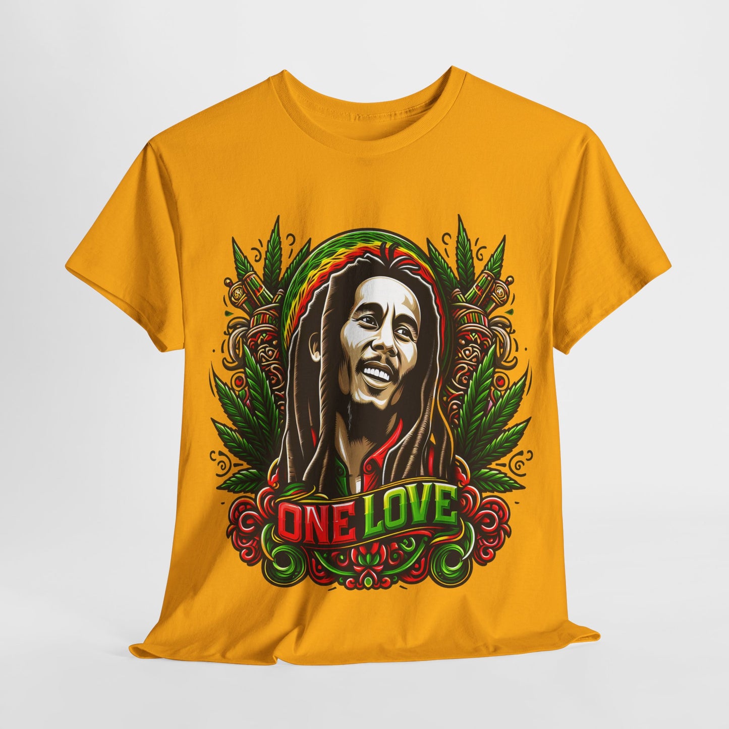 Rasta Reggae Marley #1 Unisex Heavy Cotton Tee - 312tshirts 2