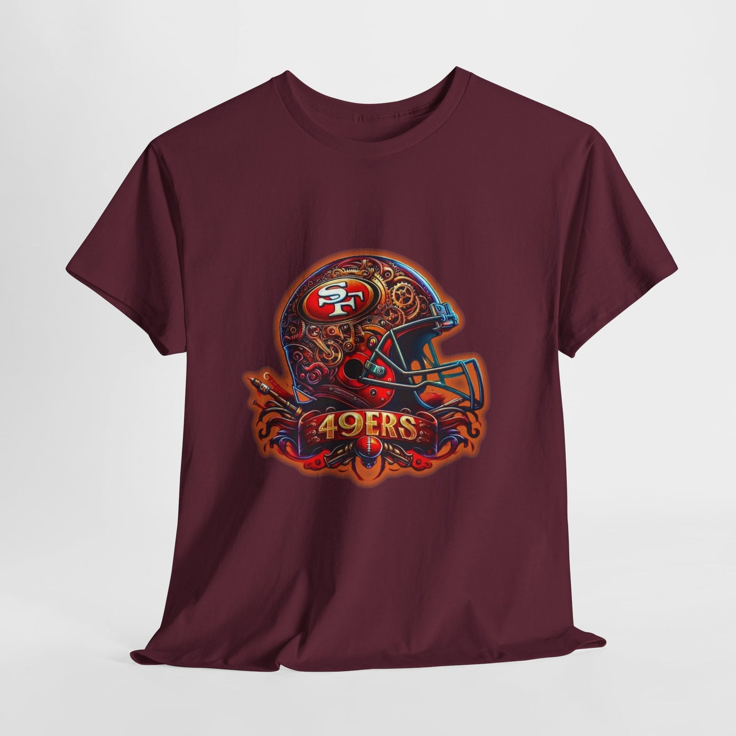 Sports 49ers Football Helmet #2 Unisex Heavy Cotton Tee