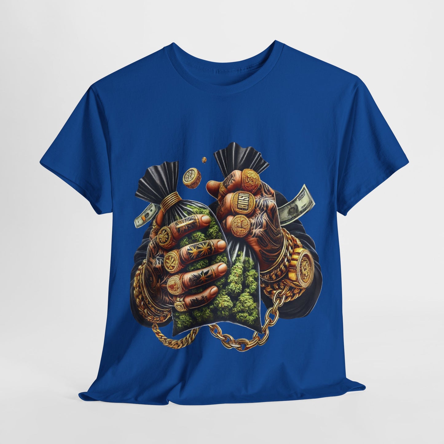 420 Two Hands #2 Weed Bags 1 Unisex Heavy Cotton Tee - 312tshirts 2