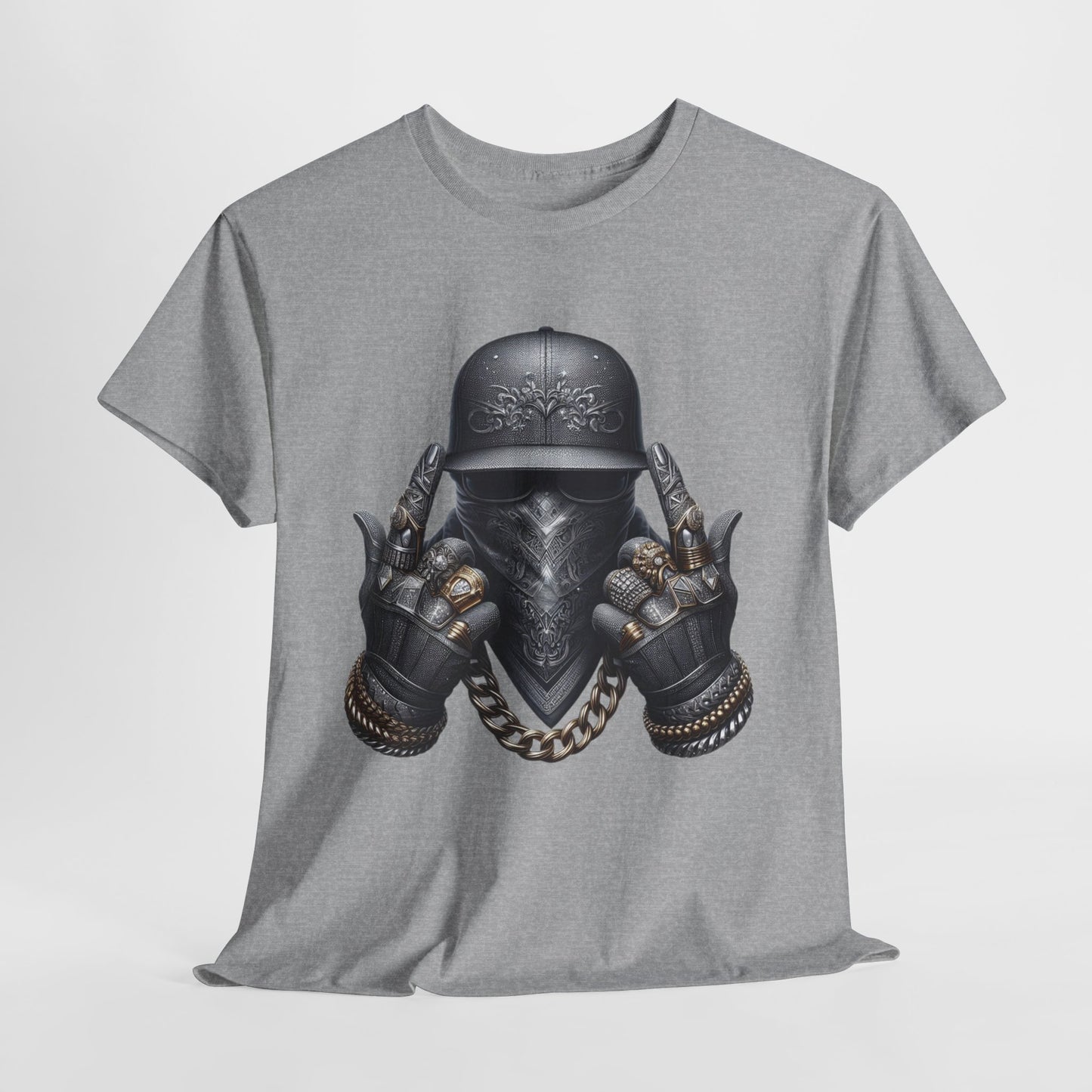Silver Face Gangster Bling #6 Unisex Heavy Cotton Tee - 312tshirts 2