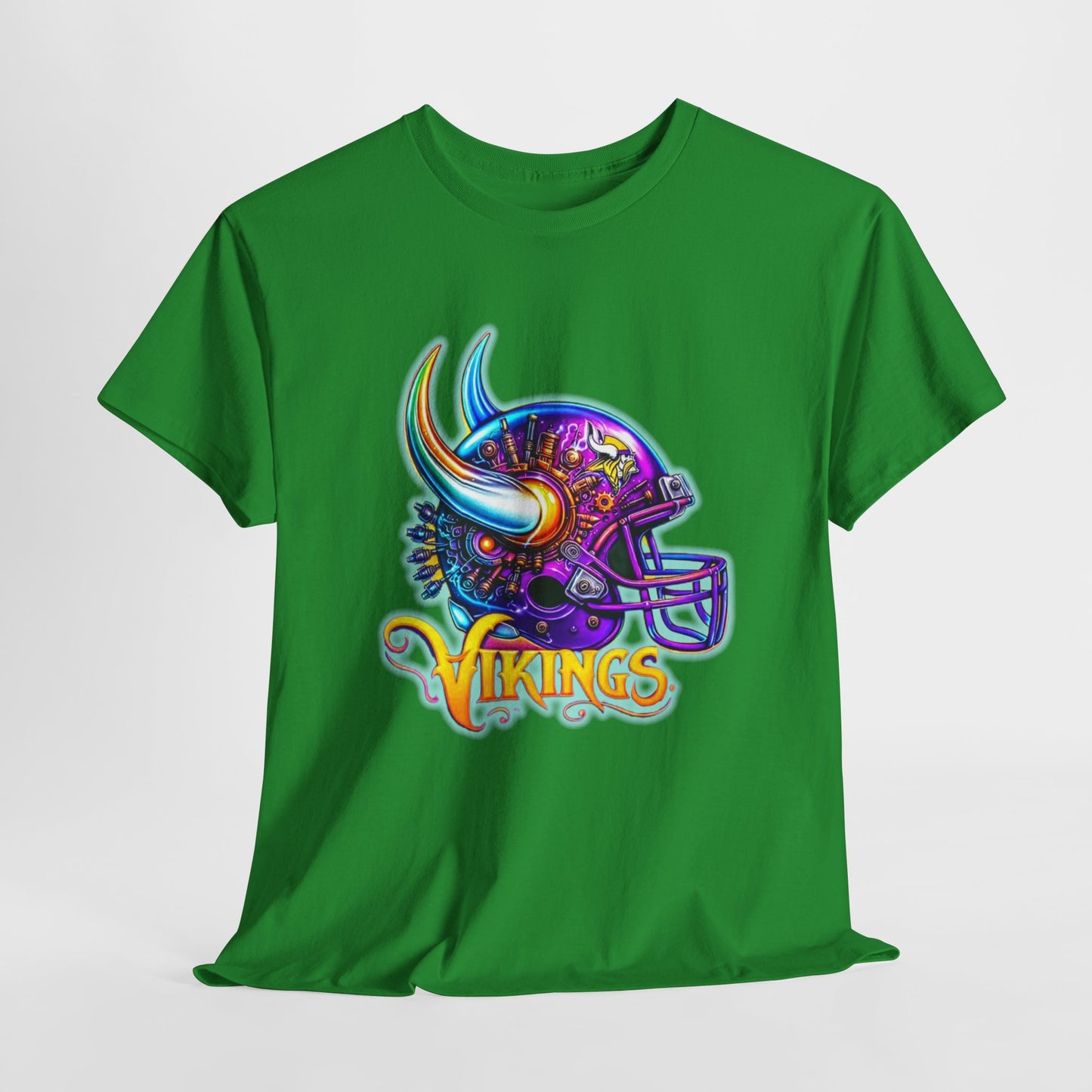 Sports Vikings Football Helmet #2 Unisex Heavy Cotton Tee