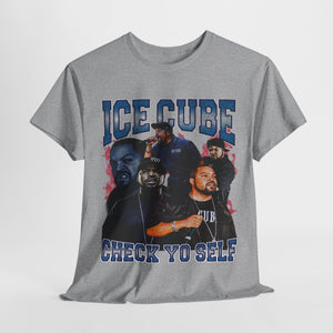 Ice Cube Check Yo Self Unisex Heavy Cotton Tee