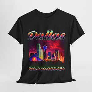 Dallas area code Unisex Heavy Cotton Tee