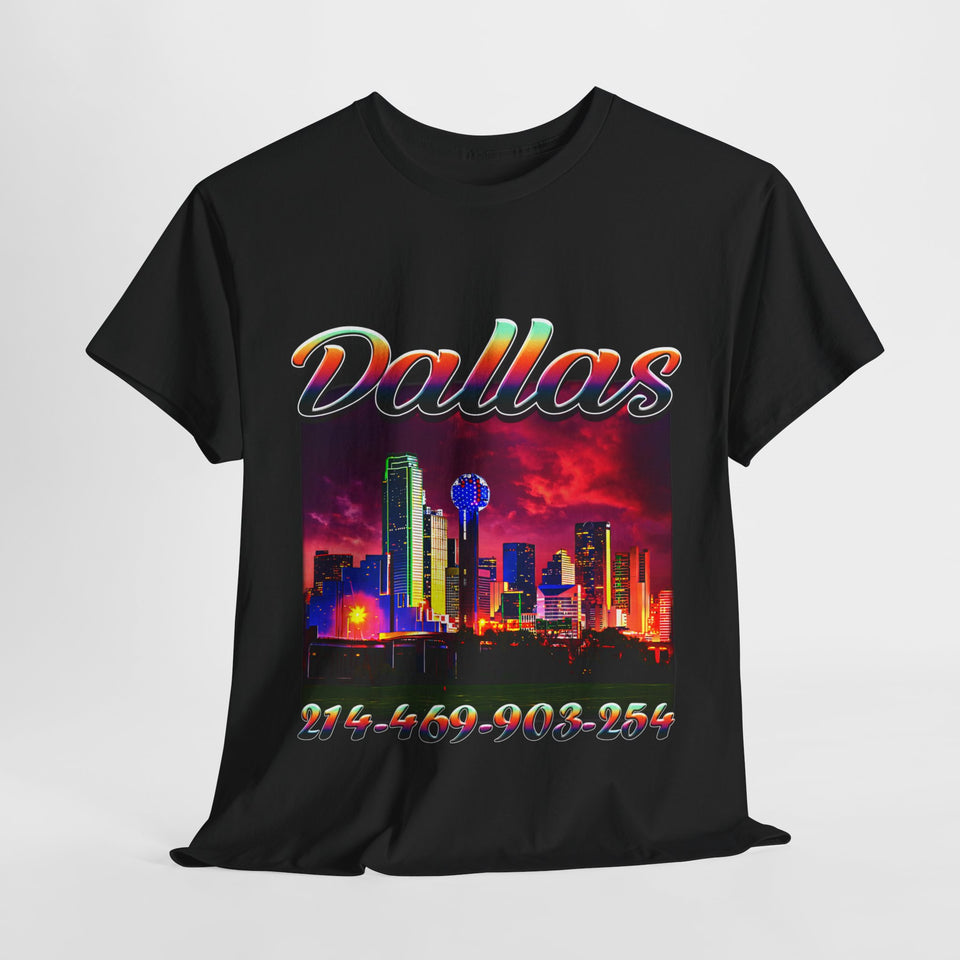 Dallas area code Unisex Heavy Cotton Tee