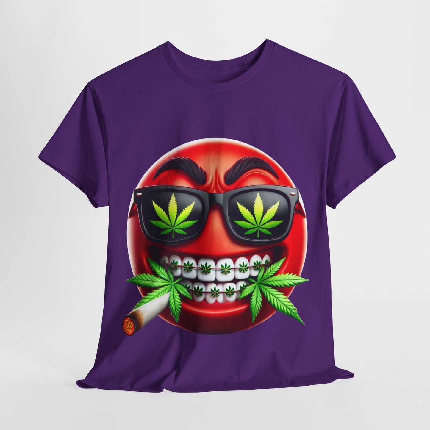 420 Red Emoji #7 Unisex Heavy Cotton Tee - 312tshirts 2