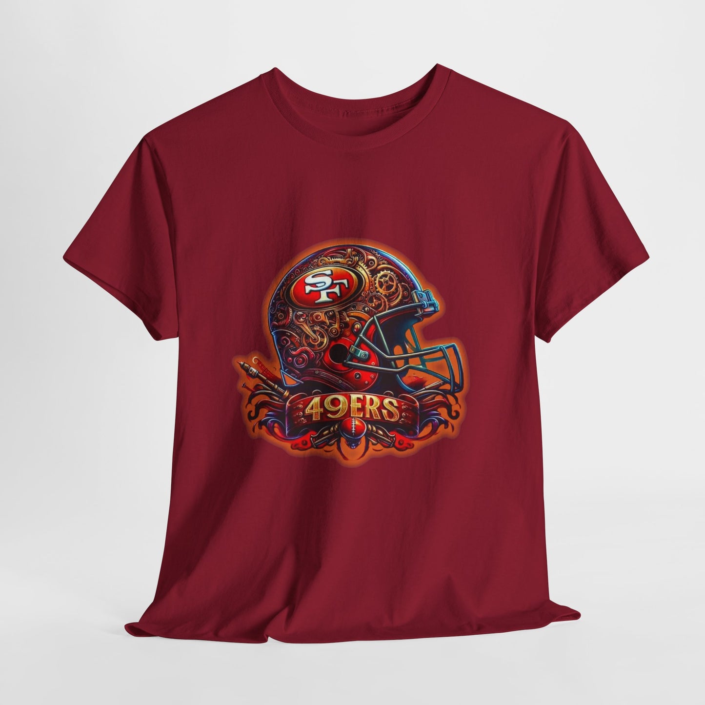 Sports 49ers Football Helmet #2 Unisex Heavy Cotton Tee