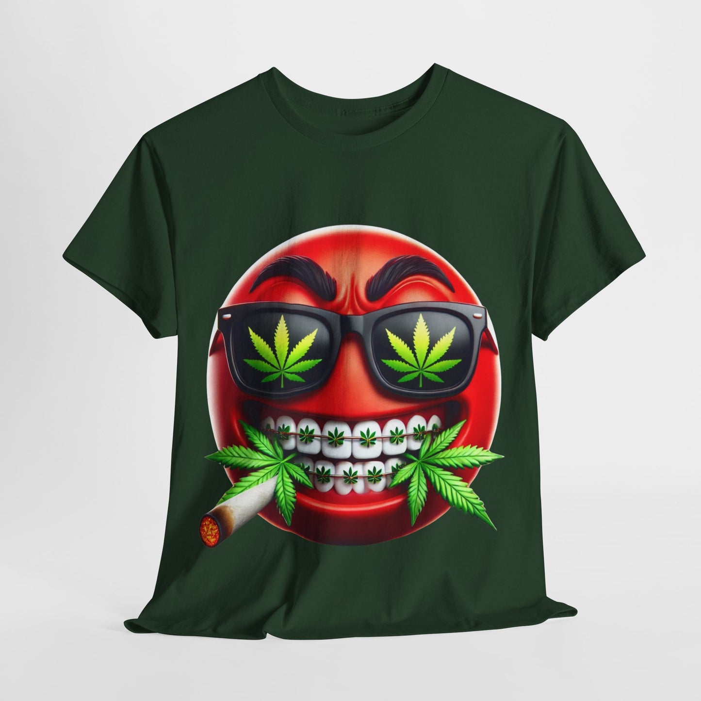 420 Red Emoji #7 Unisex Heavy Cotton Tee - 312tshirts 2