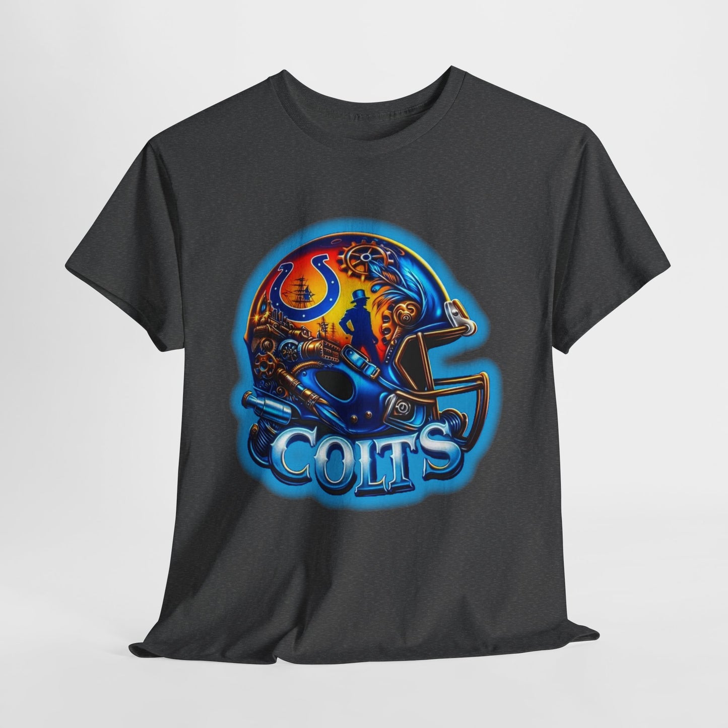 Sports Colts Football Helmet Logo #2 Unisex Heavy Cotton Tee