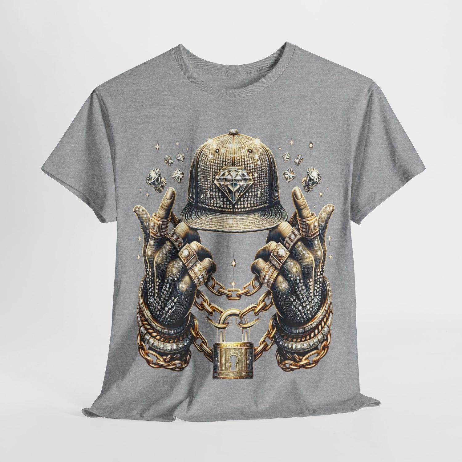 Drip Diamond Chain & Hat Bling #2 Unisex Heavy Cotton Tee - 312tshirts 2