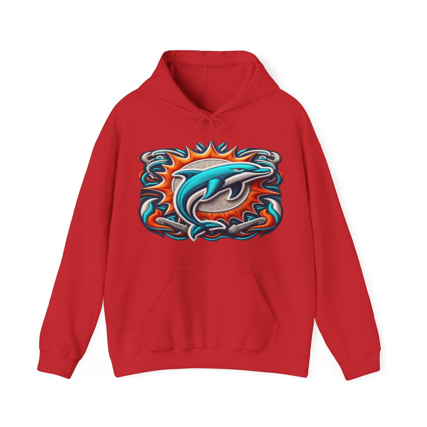 Sports Dolphins Football Logo #1 Unisex Heavy Sweatshirt Hoodie