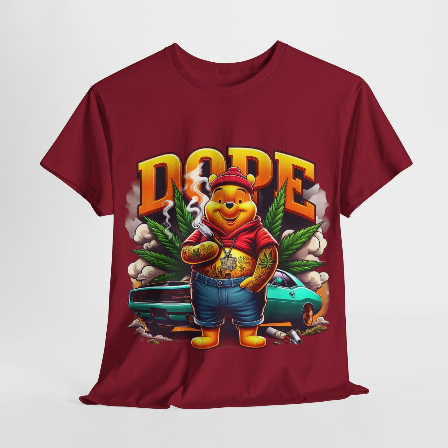 420 Dope Vibes Cool Bear #5 Unisex Heavy Cotton Tee