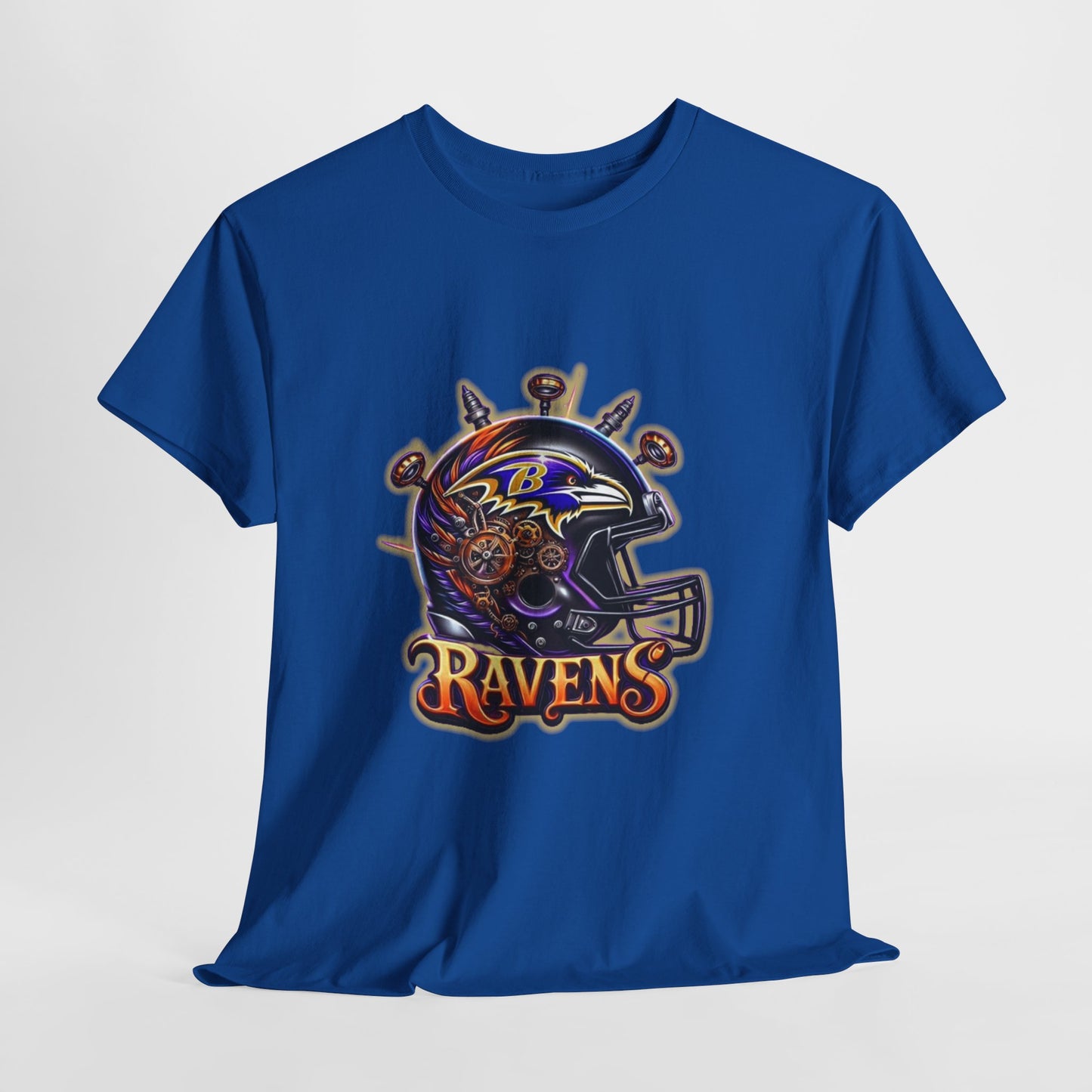 Sports Ravens Football Helmet #2 Unisex Heavy Cotton Tee