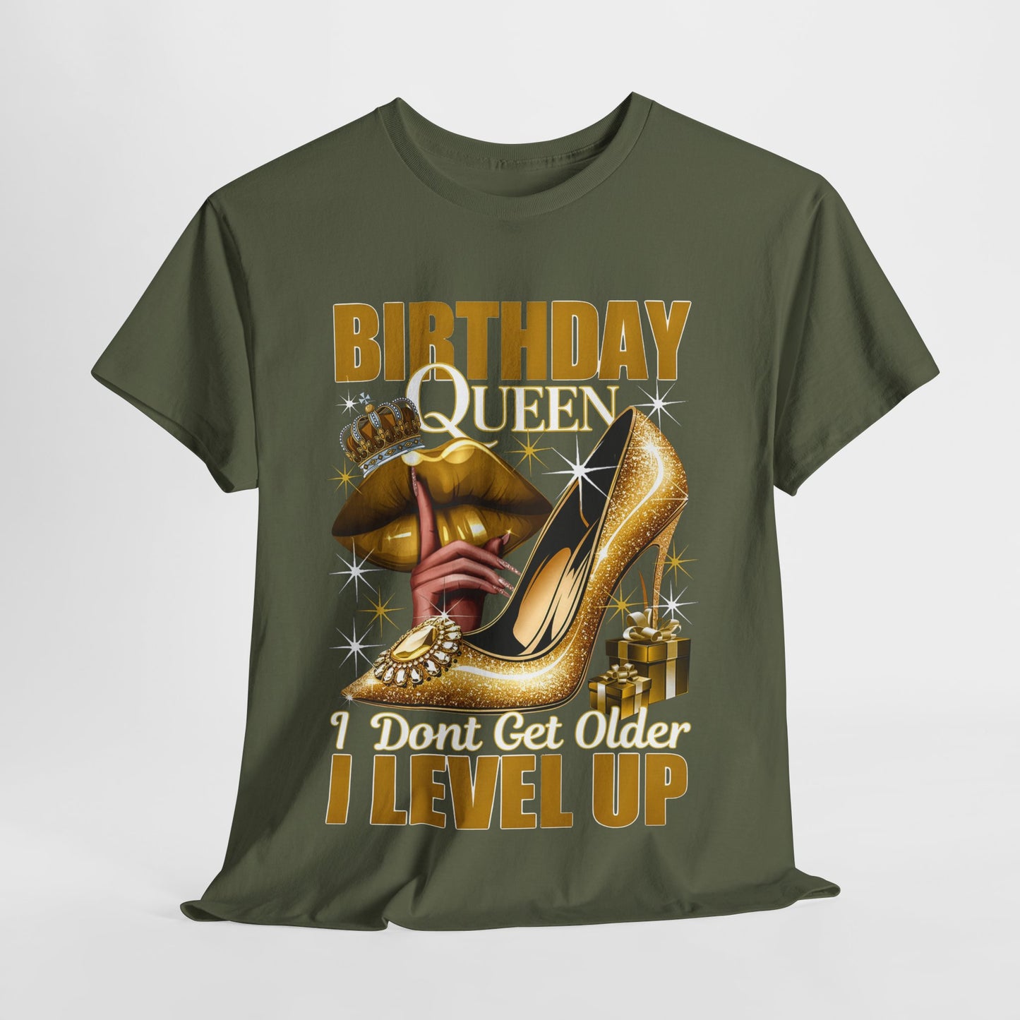 Birthday Queen Lips & Shoe #4 Heavy Cotton Tee
