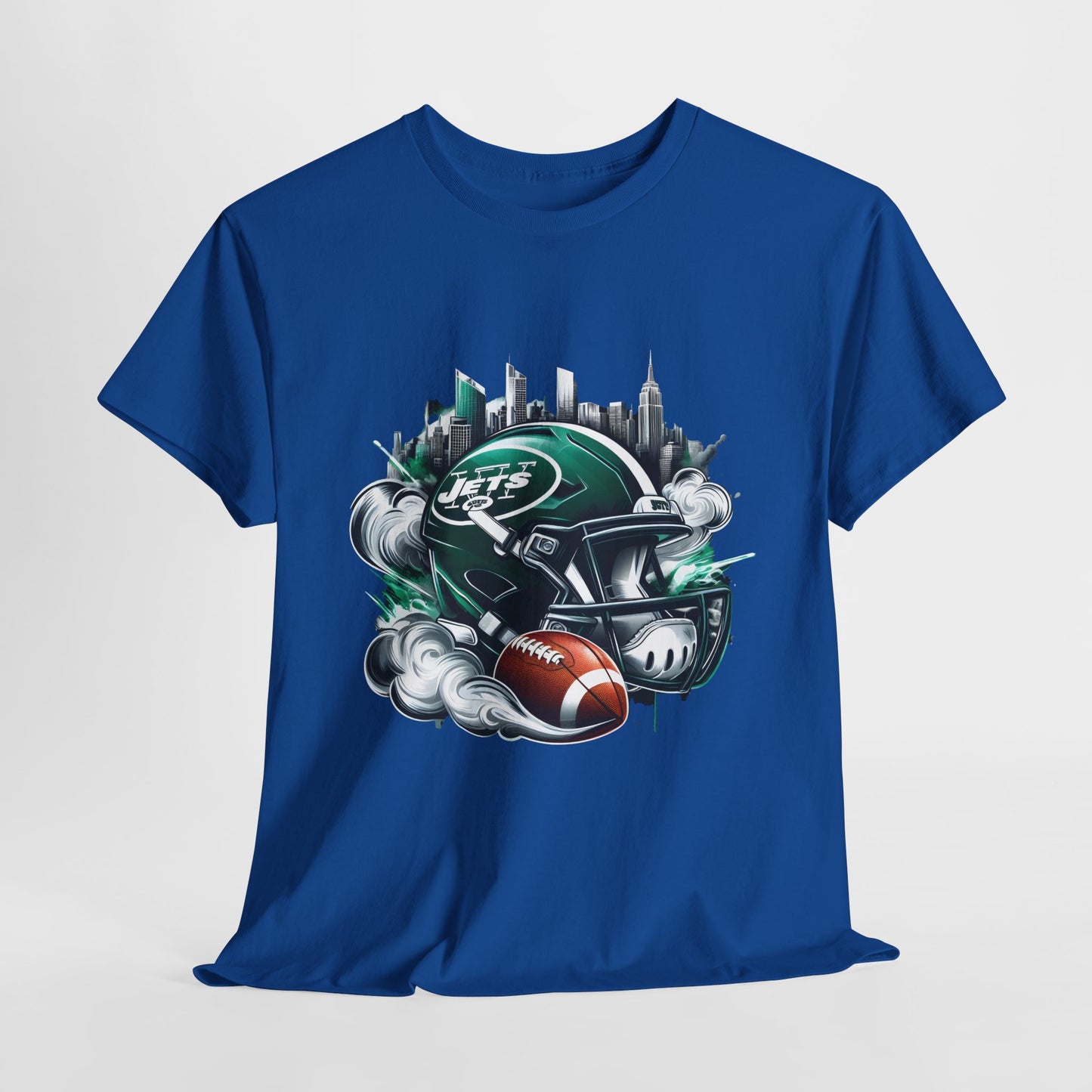 Sports Jets Football Helmet #25 Unisex Heavy Cotton Tee