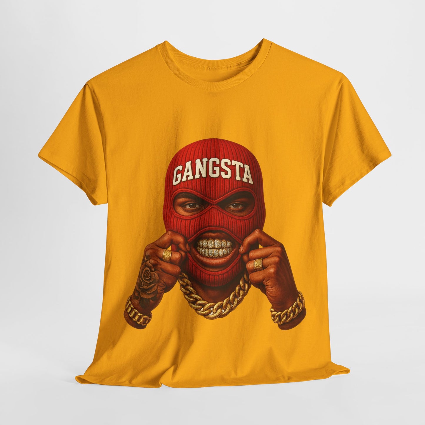 Red Ski Mask Unisex Heavy Cotton Tee