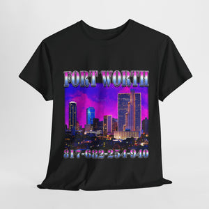 Fort Worth area code Unisex Heavy Cotton Tee