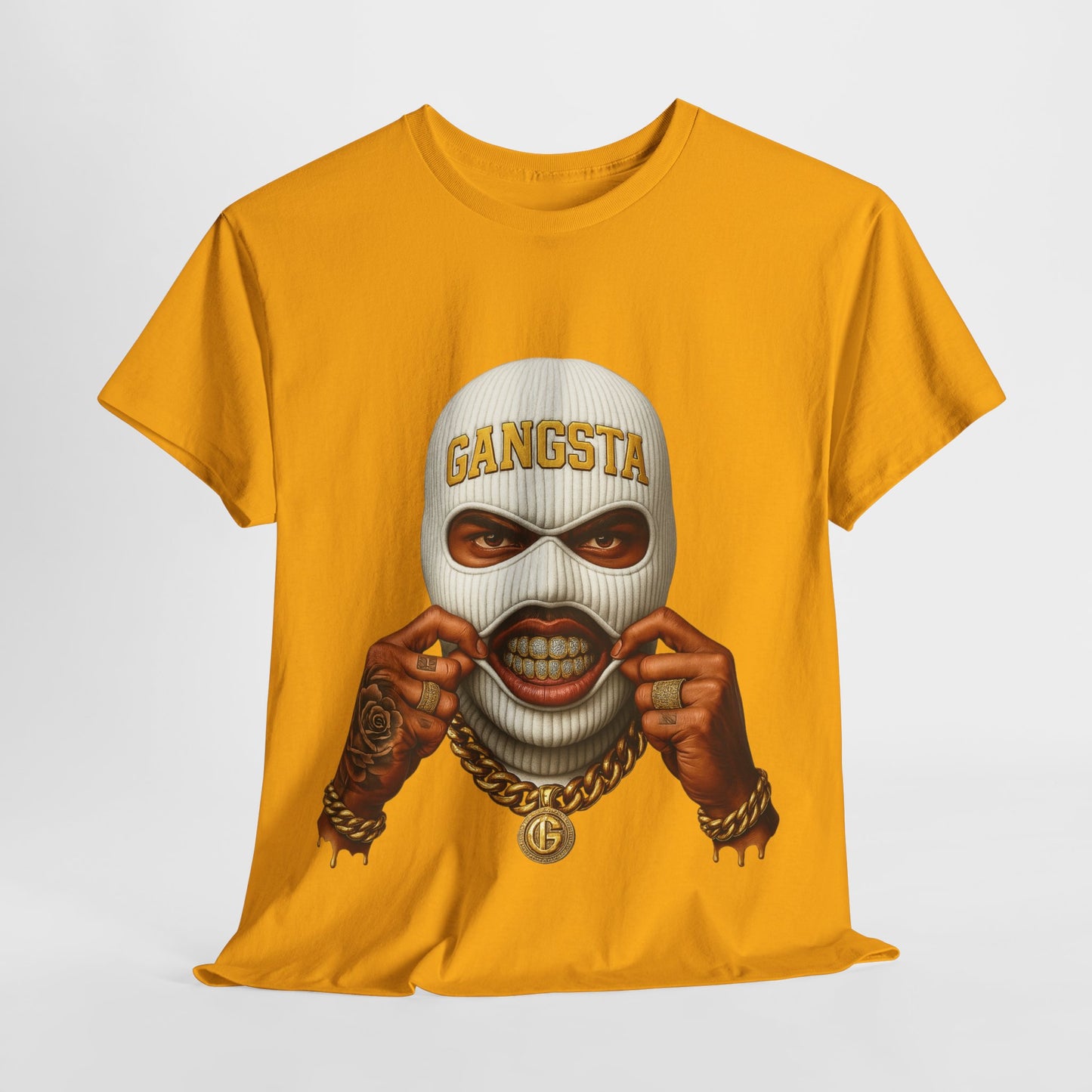 White Ski Mask Unisex Heavy Cotton Tee