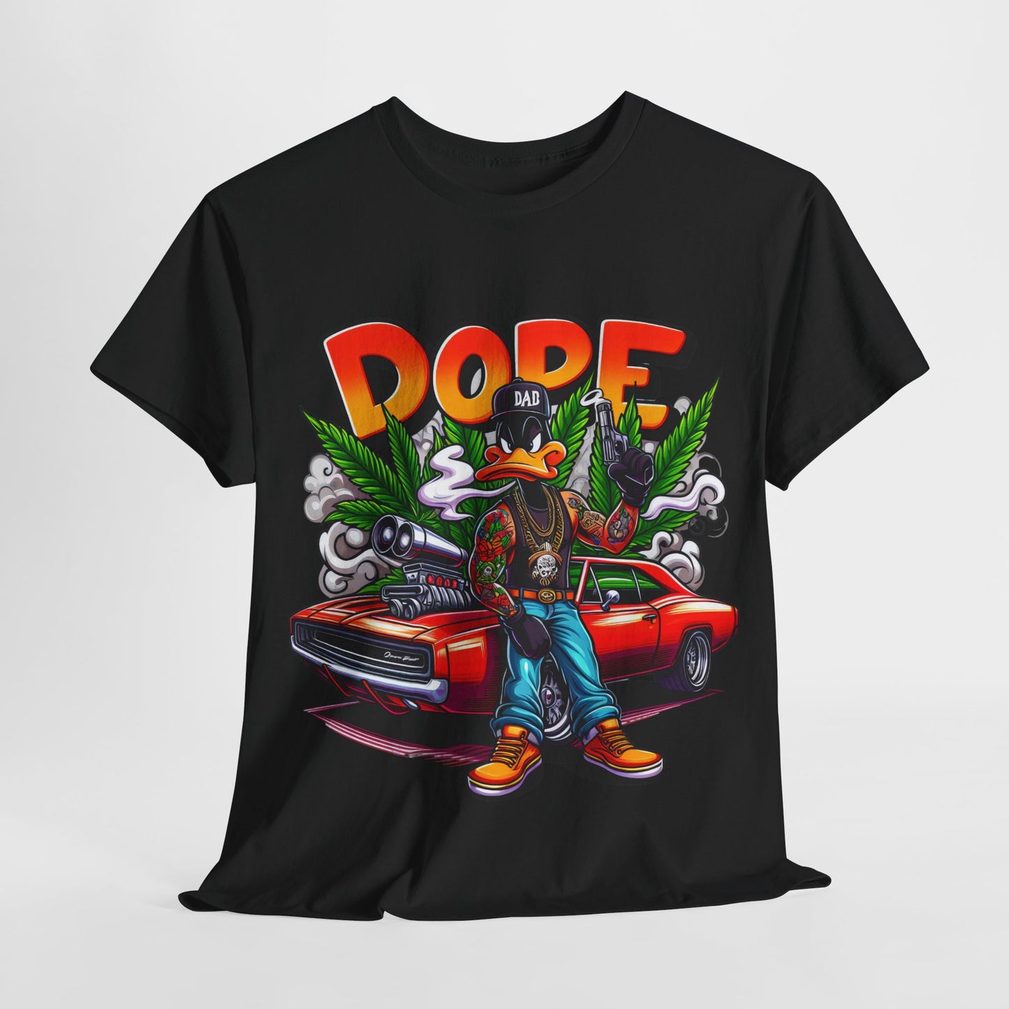 420 Dope Vibes Gangsta Duck #9 Unisex Heavy Cotton Tee