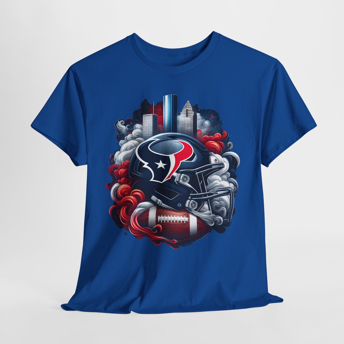 Sports Texans Football Helmet #1 Unisex Heavy Cotton Tee