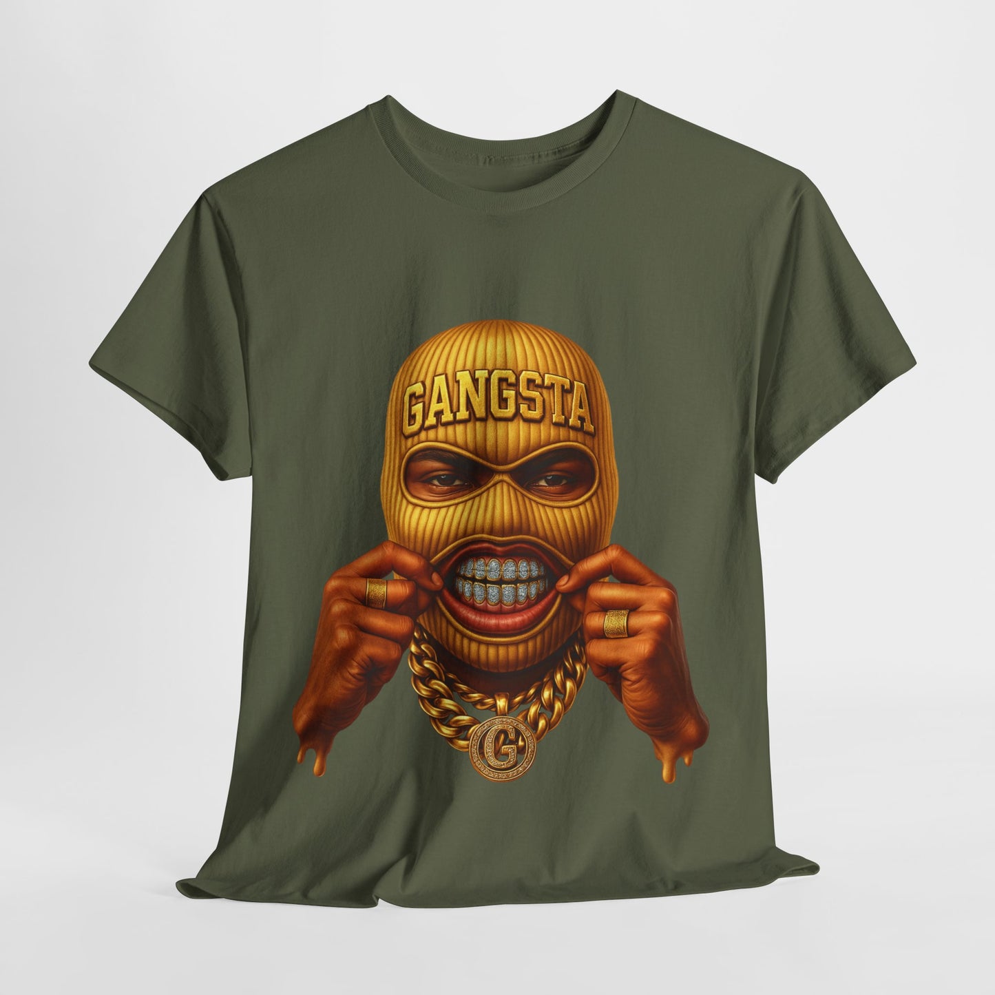 Yellow Ski Mask Unisex Heavy Cotton Tee